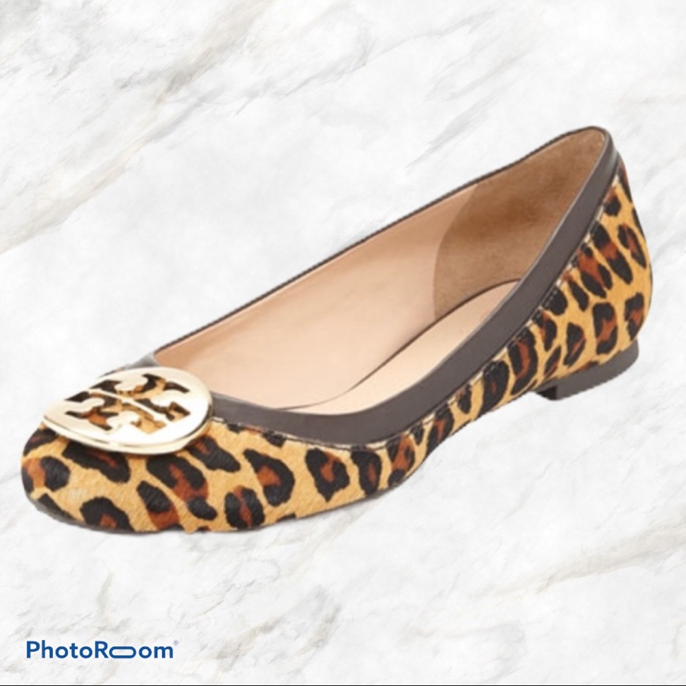 Tory Burch Reva Ocelot Leopard Flats